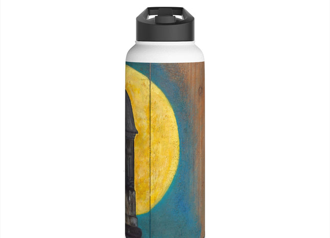 Garita at Night - La Garita del Morro Night View Stainless Steel Water Bottle
