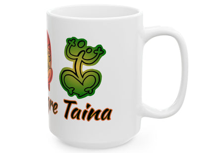 Tengo Sangre Taina - Hieroglyphics Taino Symbols Ceramic Mug —  Coffee Cup (11oz & 15oz)