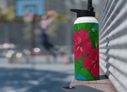 Trio Amapolas - Hibiscus Stainless Steel Water Bottle — Heritage Pride