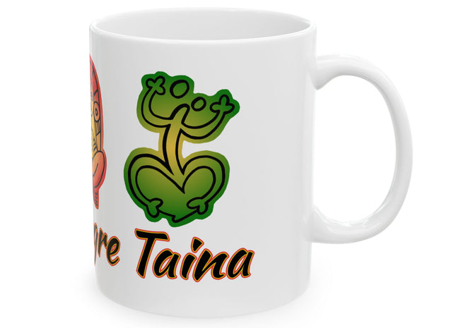 Tengo Sangre Taina - Hieroglyphics Taino Symbols Ceramic Mug —  Coffee Cup (11oz & 15oz)