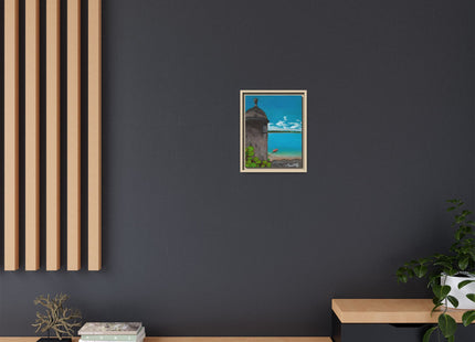 De Pezca en San Juan Matte Canvas Framed