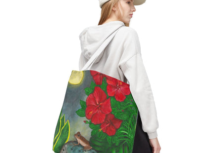 Una Noche en Puerto Rico with coqui and amapolas - Tote Bag