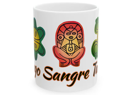 Tengo Sangre Taina - Hieroglyphics Taino Symbols Ceramic Mug —  Coffee Cup (11oz & 15oz)