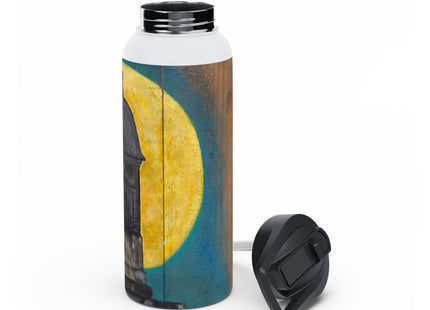 Garita at Night - La Garita del Morro Night View Stainless Steel Water Bottle