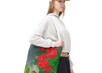 Una Noche en Puerto Rico with coqui and amapolas - Tote Bag