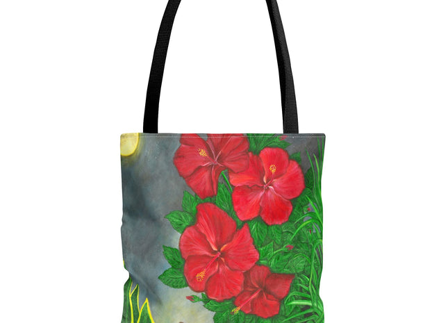 Una Noche en Puerto Rico with coqui and amapolas - Tote Bag