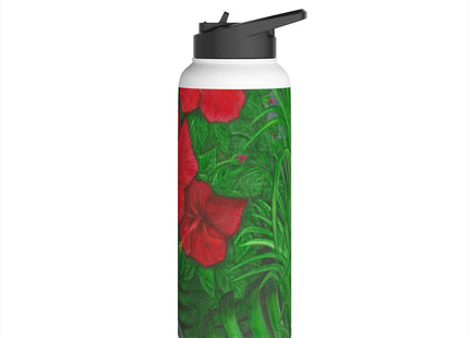 Una Noche en Puerto Rican - Coquí & Amapola Stainless Steel Water Bottle — Heritage Pride