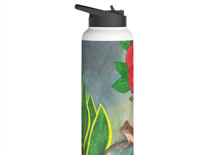 Una Noche en Puerto Rican - Coquí & Amapola Stainless Steel Water Bottle — Heritage Pride