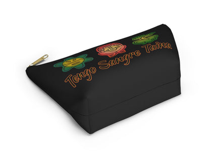 Tengo Sangre Taína Accessory Pouch — Taino Hieroglyphics design cosmetic T-Bottom Bag
