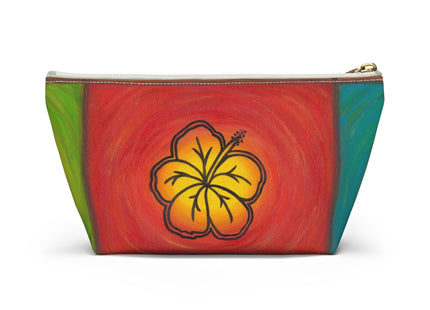 Tropical Hibiscus Symbol Make-up, Accessories Pouch with T‑Bottom