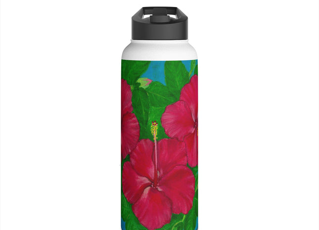 Trio Amapolas - Hibiscus Stainless Steel Water Bottle — Heritage Pride