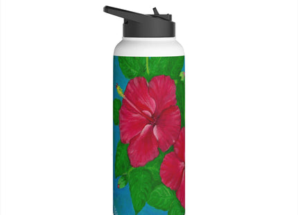 Trio Amapolas - Hibiscus Stainless Steel Water Bottle — Heritage Pride