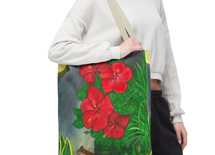 Una Noche en Puerto Rico with coqui and amapolas - Tote Bag