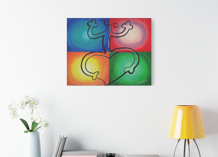 Coqui colorido - Matte Canvas, Stretched, 1.25"