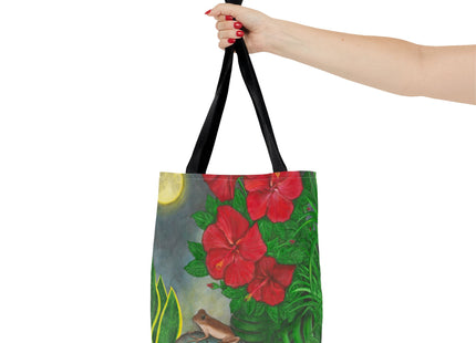 Una Noche en Puerto Rico with coqui and amapolas - Tote Bag