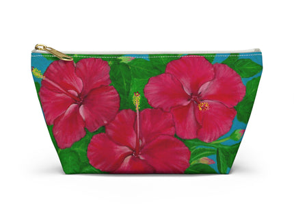 Trio Amapola - Tropical Hibiscus Make-up, Accessories Pouch / Bag with T‑Bottom