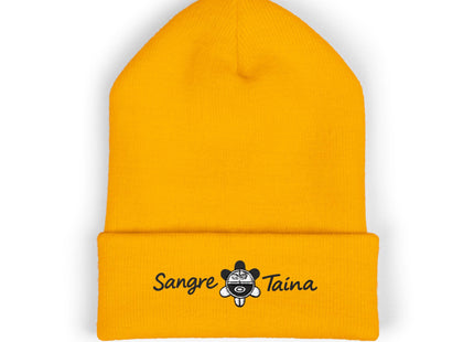 Taino Symbol Beanie Hat Embroidered with Sangre Taina Logo - Classic