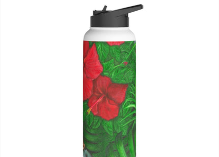 Una Noche en Puerto Rican - Coquí & Amapola Stainless Steel Water Bottle — Heritage Pride