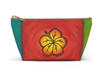 Tropical Hibiscus Symbol Make-up, Accessories Pouch with T‑Bottom
