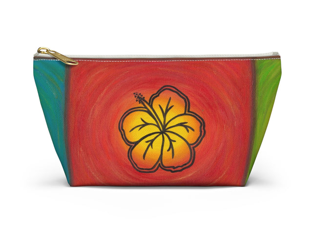 Tropical Hibiscus Symbol Make-up, Accessories Pouch with T‑Bottom