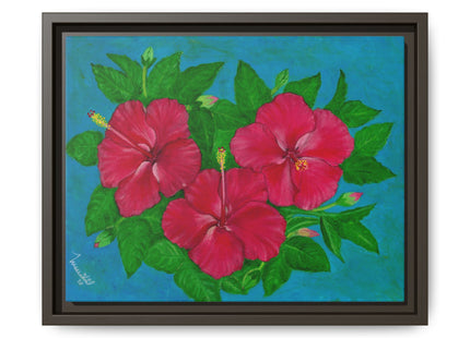 Trio Amapola Matte Framed Canvas