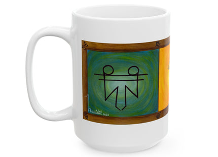 Hieroglyphics Taino Symbols Ceramic Mug —  Coffee Cup (11oz & 15oz)