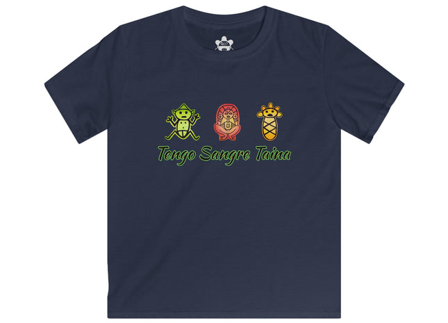 Tengo Sangre Taina Kids T-Shirt - Colorful Heart & Family Design