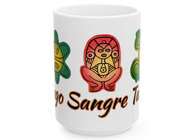 Tengo Sangre Taina - Hieroglyphics Taino Symbols Ceramic Mug —  Coffee Cup (11oz & 15oz)