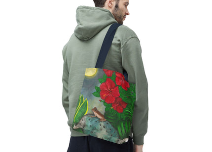 Una Noche en Puerto Rico with coqui and amapolas - Tote Bag