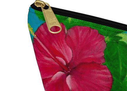 Trio Amapola - Tropical Hibiscus Make-up, Accessories Pouch / Bag with T‑Bottom