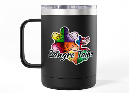 Mug Tumbler with Taino Coqui Frog and Sol Taino Symbol