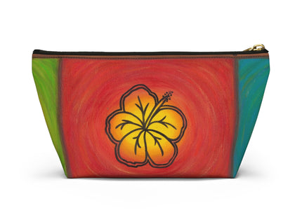 Tropical Hibiscus Symbol Make-up, Accessories Pouch with T‑Bottom