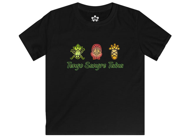 Tengo Sangre Taina Kids T-Shirt - Colorful Heart & Family Design