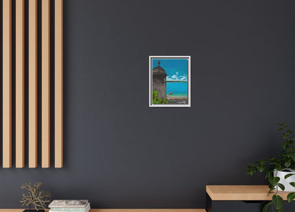 De Pezca en San Juan Matte Canvas Framed