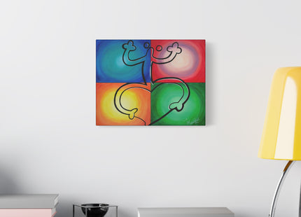 Coqui colorido - Matte Canvas, Stretched, 1.25"
