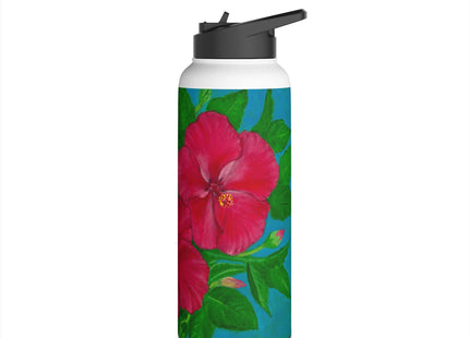 Trio Amapolas - Hibiscus Stainless Steel Water Bottle — Heritage Pride