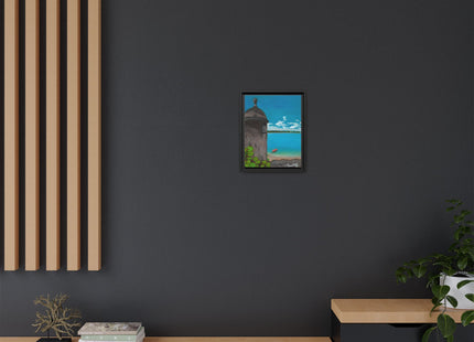 De Pezca en San Juan Matte Canvas Framed