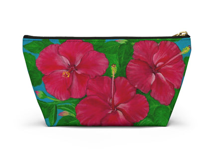 Trio Amapola - Tropical Hibiscus Make-up, Accessories Pouch / Bag with T‑Bottom