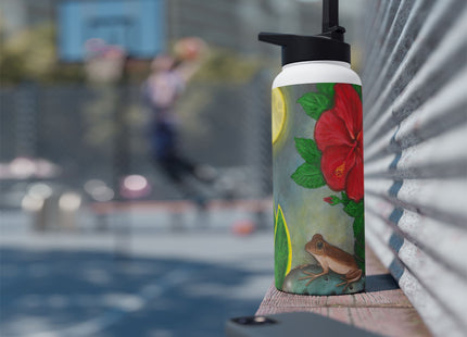 Una Noche en Puerto Rican - Coquí & Amapola Stainless Steel Water Bottle — Heritage Pride