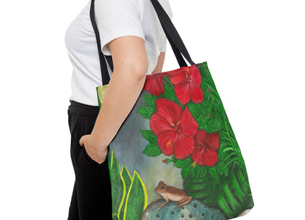 Una Noche en Puerto Rico with coqui and amapolas - Tote Bag