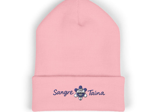 Taino Symbol Beanie Hat Embroidered with Sangre Taina Logo - Classic