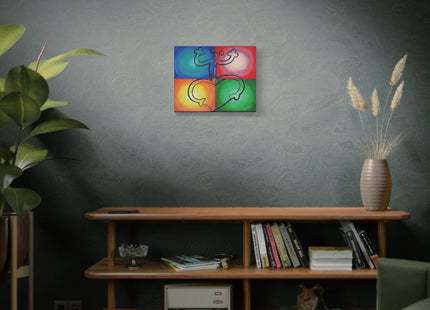 Coqui colorido - Matte Canvas, Stretched, 1.25"