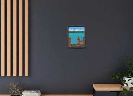 De Paseo en San Juan Matte Framed Canvas