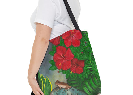 Una Noche en Puerto Rico with coqui and amapolas - Tote Bag