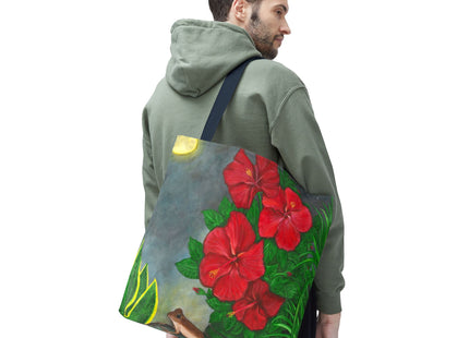 Una Noche en Puerto Rico with coqui and amapolas - Tote Bag