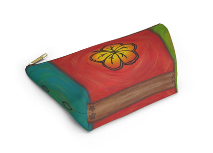 Tropical Hibiscus Symbol Make-up, Accessories Pouch with T‑Bottom