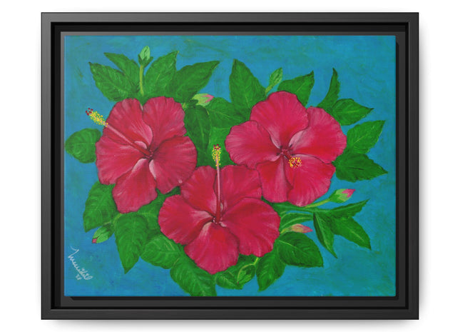 Trio Amapola Matte Framed Canvas