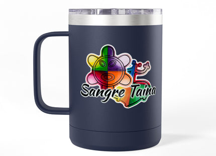 Mug Tumbler with Taino Coqui Frog and Sol Taino Symbol