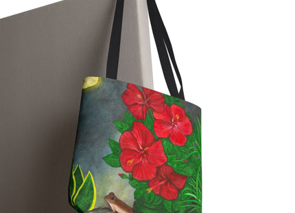 Una Noche en Puerto Rico with coqui and amapolas - Tote Bag