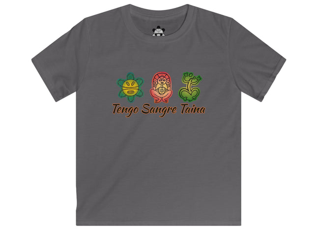 Tengo Sangre Taina Kids T-Shirt - Colorful Heart & Family Design